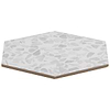 Terrazzo Hex Gray 9" Terrazzo Look Matte Porcelain Tile
