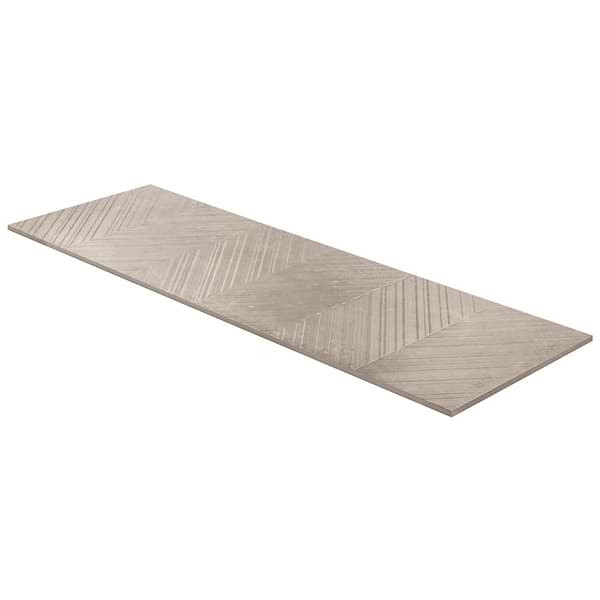 Stoneside Cream Beige Chevron 12x36 Textured Matte Ceramic Tile