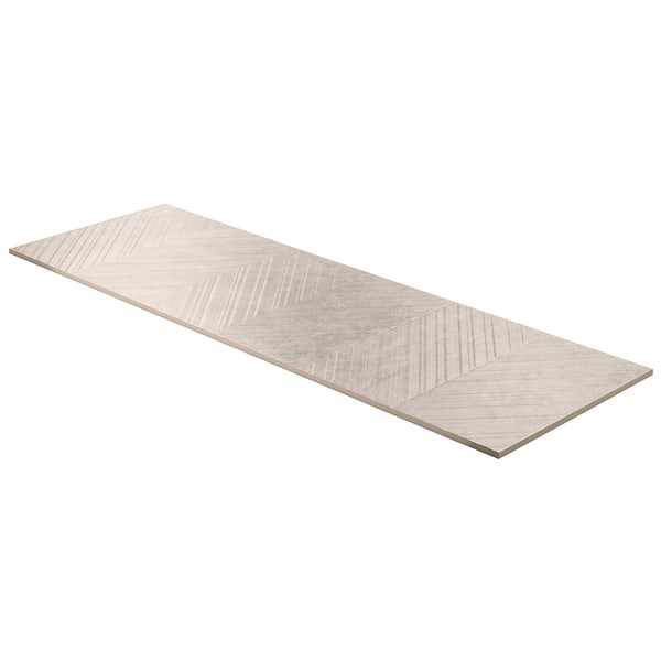 Stoneside Pearl Gray Chevron 12x36 Matte Ceramic Tile