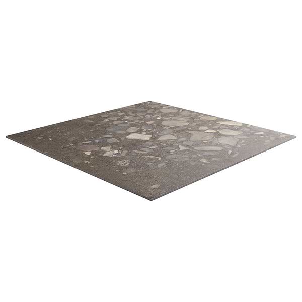Piccoli Grande Antracite Gray 36x36 Terrazzo Look Semi-Polished Porcelain Tile