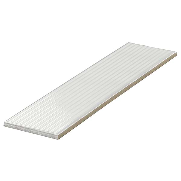 Stacy Garcia ArtBlock Bianco White 4x16 Fluted Glossy Porcelain Tile
