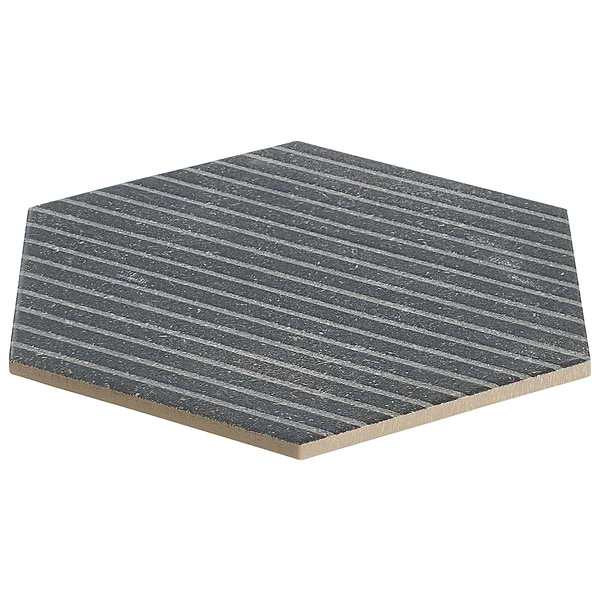 Texstone Deco Antracita Dark Gray 9" Porcelain Matte Hexagon Tile