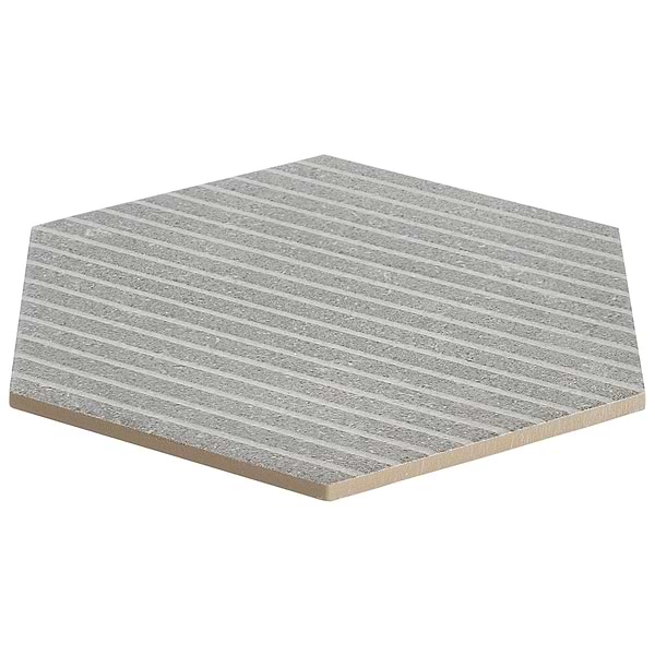 Texstone Deco Gris Gray 9" Matte Porcelain Hexagon Tile