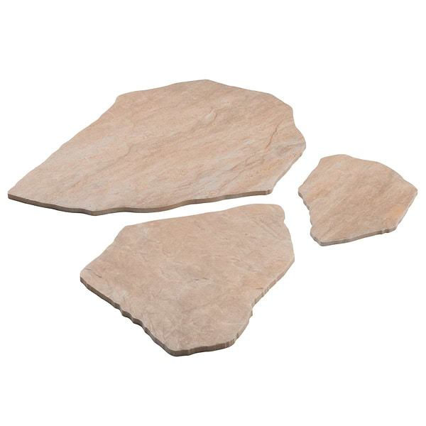 Pathstone Beige Textured Matte Porcelain Flagstone Tile