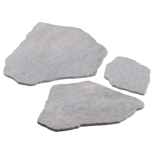 Pathstone Gris Gray Textured Matte Porcelain Flagstone Tile