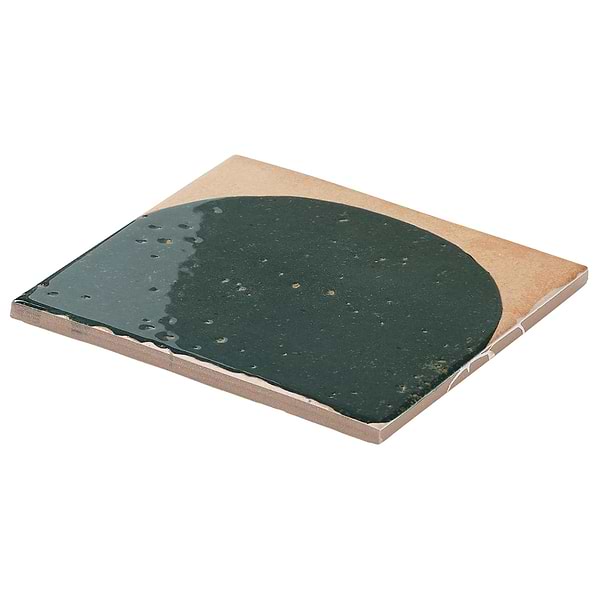 Essa Deco Green 6x6 Terracotta Look Polished and Matte Porcelain Tile in Green, Terracotta, View 7, open zoomed image
