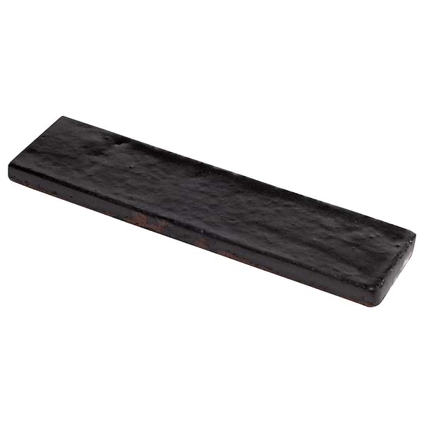 Emery Multi Black 2x8 Handmade Crackled Mixed Finish Terracotta Tile