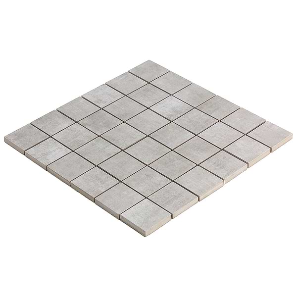 Basic Cement Silver 2x2 Matte Porcelain Mosaic Tile