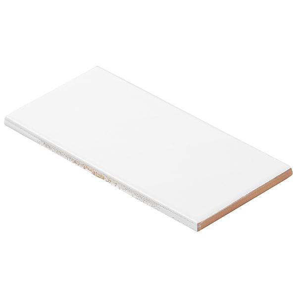 Basic White 3x6 Polished Ceramic Subway Wall Tile