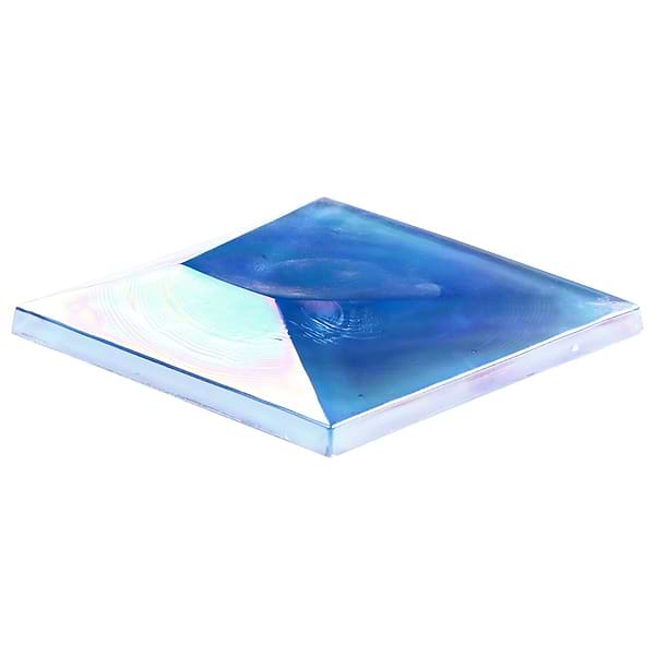 Opaline Blue Iridescent 6x6 3D Glossy Glass Tile