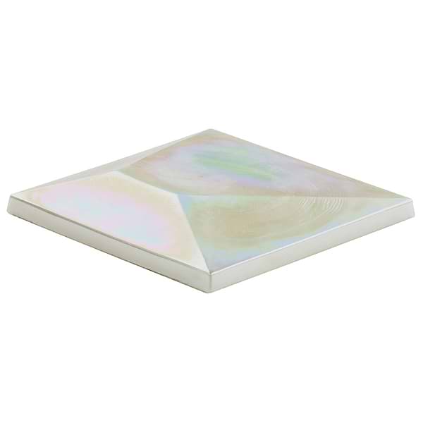 Opaline White Iridescent 6x6 3D Glossy Glass Tile