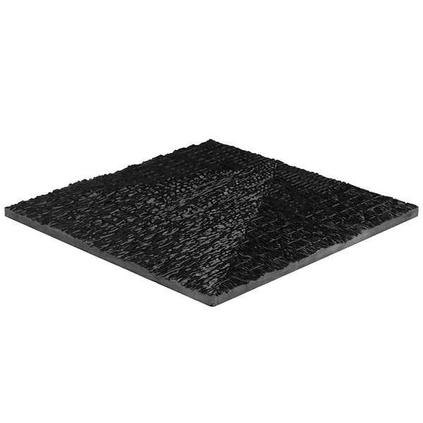 Bansu Carved Black Jade 16x16 Textured Honed Marble Tile
