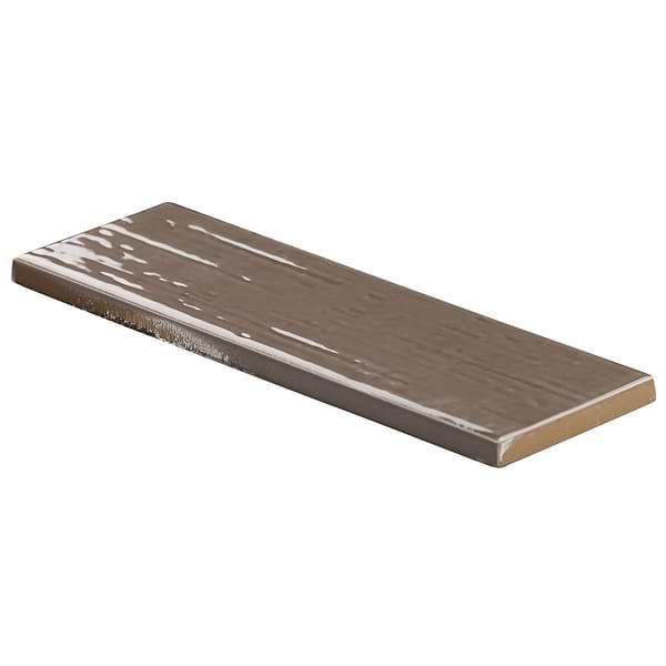 Disco-Kiln Dark Gray 3x9 Polished Porcelain Subway Tile