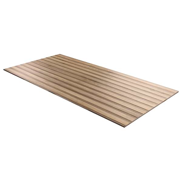 Nobu Ribbon Tan Brown 24x48 Wood Look Matte Fluted Porcelain Tile