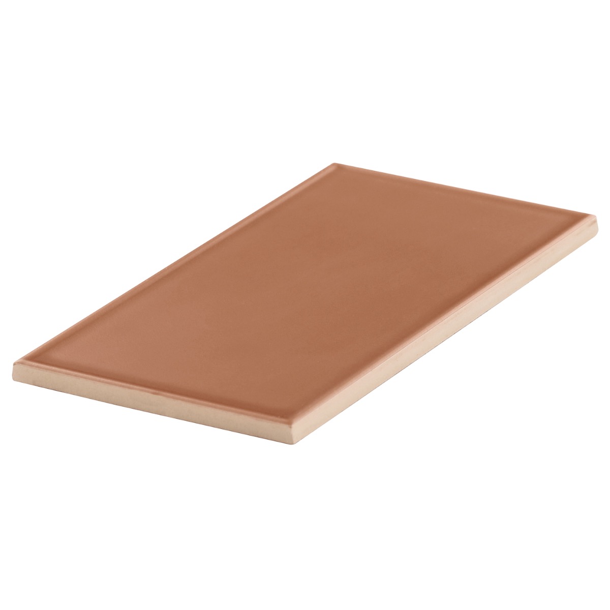 Stacy Garcia Maddox Frame Terracotta Orange 4x8 Matte Ceramic Subway Tile