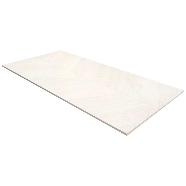 Kenridge Chevron White 24x48 Wood Look Matte Porcelain Tile