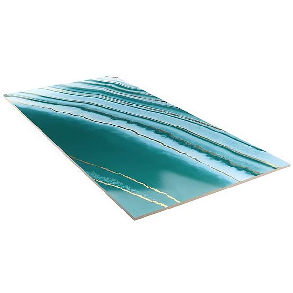 Agate Art Ocean Green 24x48 Artisan Decor Polished Porcelain Tile