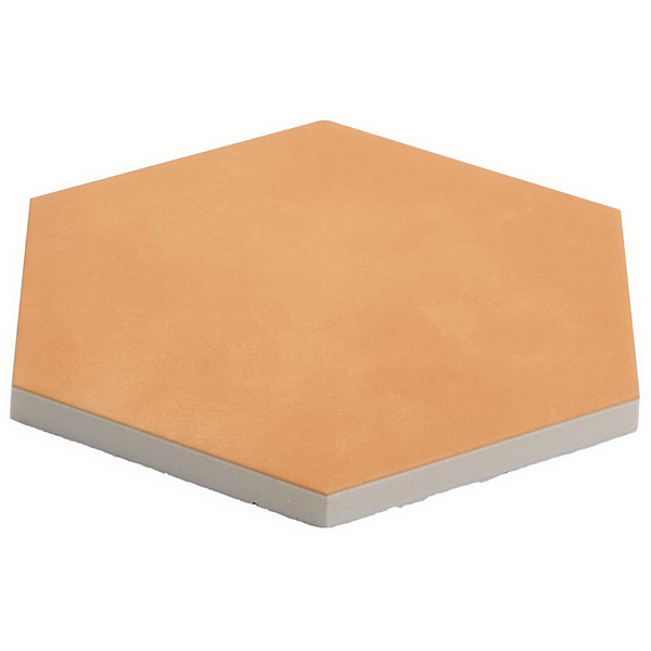 HexArt Orange 8" Hexagon Matte Porcelain Tile