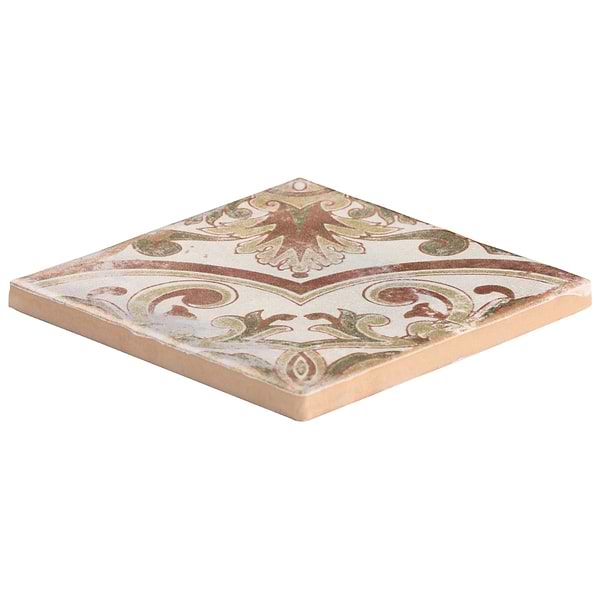 Paula Purroy Talia Vila Terracotta 5x5 Matte Ceramic Tile