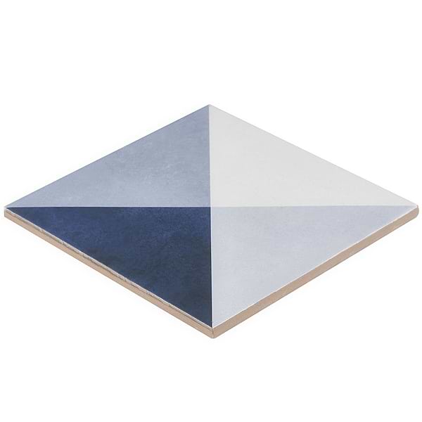 Art Geo by Elizabeth Sutton Deco Prism Blue 8x8 Matte Porcelain Tile