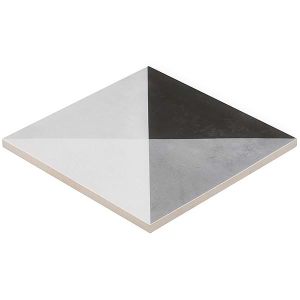 Art Geo by Elizabeth Sutton Cement Deco Charcoal Gray 8x8 Matte Porcelain Tile: Pattern 3
