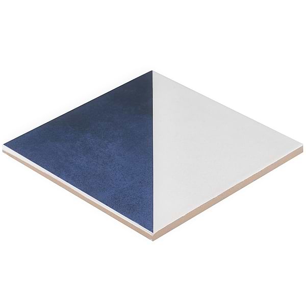 Art Geo by Elizabeth Sutton Dos Triangle Blue 8x8 Matte Porcelain Tile