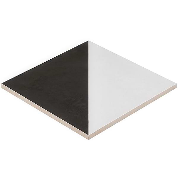 Art Geo by Elizabeth Sutton Dos Checkerboard Charcoal Black 8x8 Matte Porcelain Tile