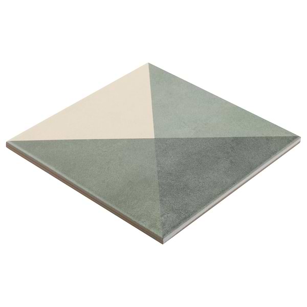 Art Geo by Elizabeth Sutton Deco Prism Meadow Green 8x8 Matte Porcelain Tile
