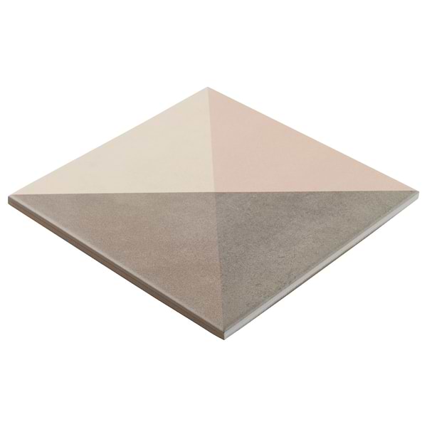 Art Geo by Elizabeth Sutton Deco Prism Mist Gray 8x8 Matte Porcelain Tile