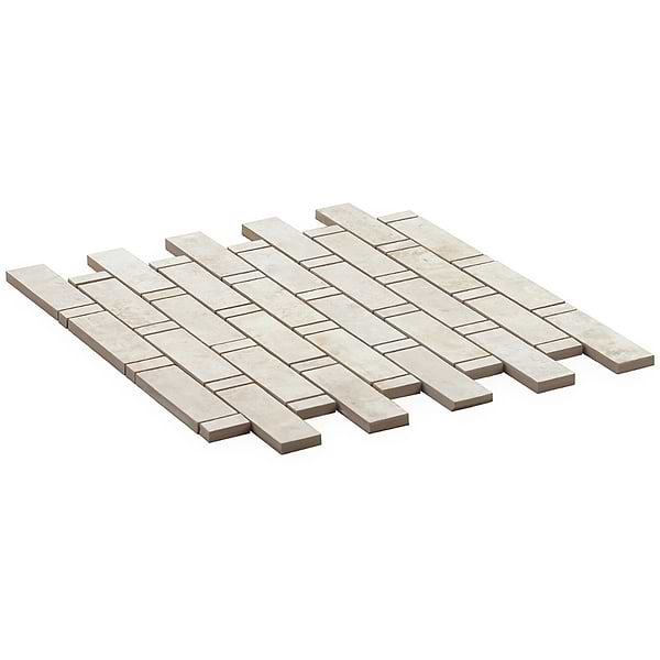 Portrait Ivory 1x3 Weave Matte Porcelain Mosaic Tile