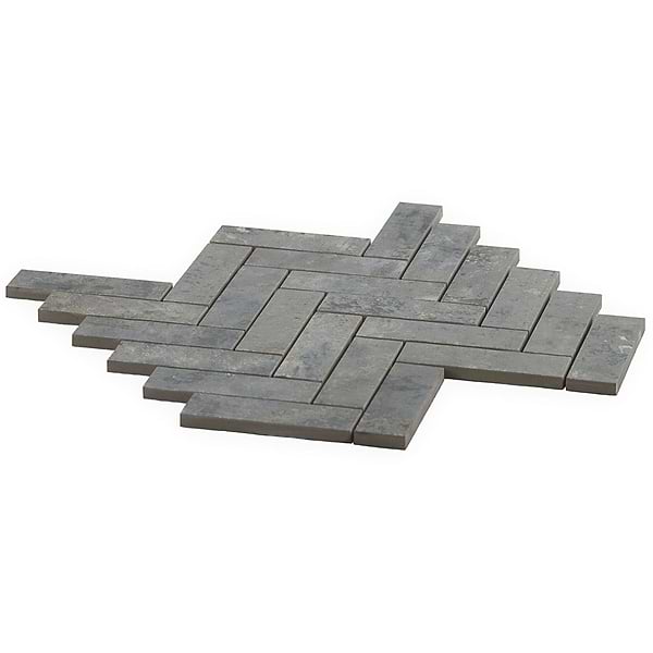 Portrait Sage Gray 1x4 Herringbone Matte Porcelain Mosaic Tile