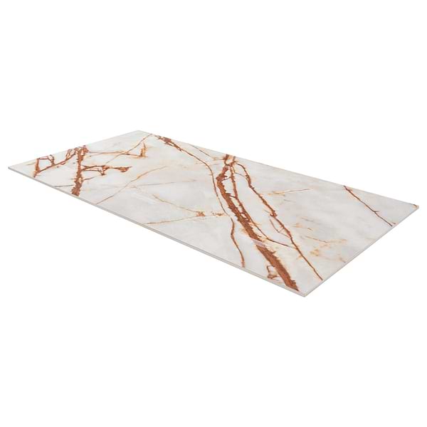 Marfino Bianco Imperiale White 24x48 Marble Look Polished Porcelain Tile