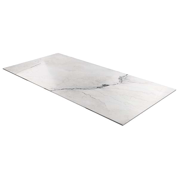 Romani Camouflage White 3D Textured Veining 24x48 Marble Look Satin Porcelain Tile