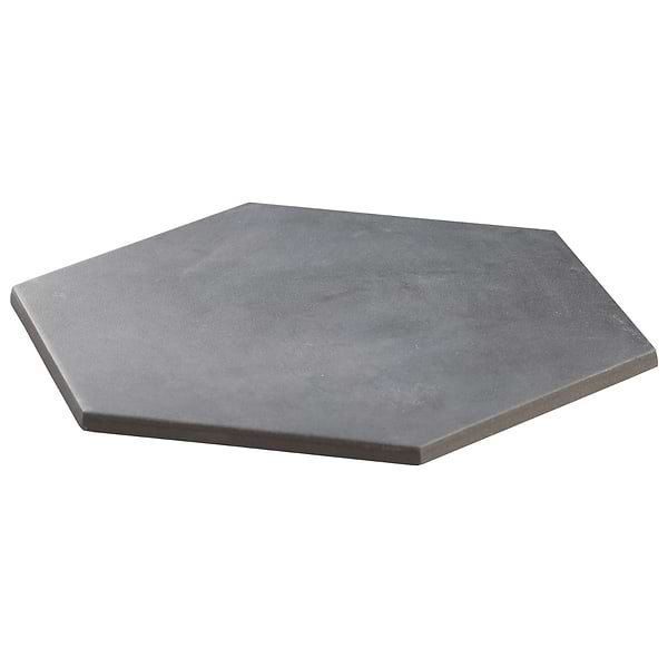 Ava Charcoal Black 8" Hexagon Matte Porcelain Tile