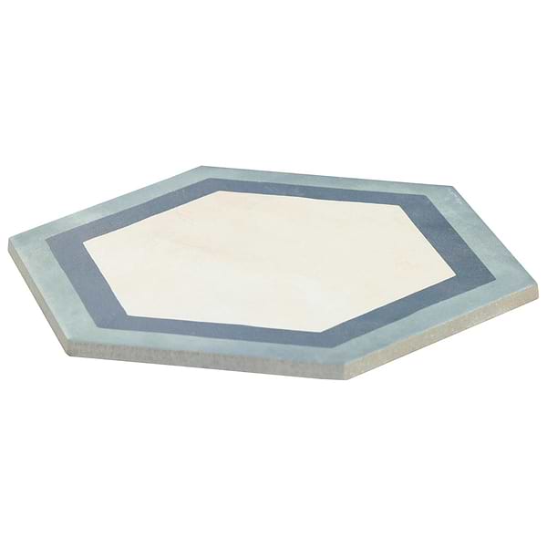 Ava Deco Ocean Cielo 8" Hexagon Matte Porcelain Tile