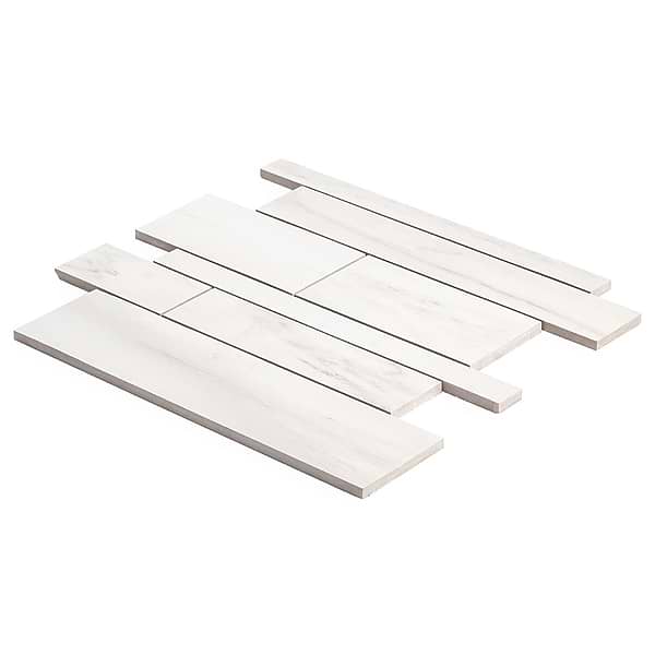 DreamStone Dolomite Snow Railroad Matte Porcelain Mosaic