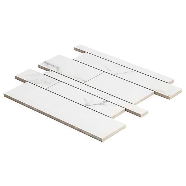 DreamStone Statuario Venato Railroad Matte Porcelain Mosaic