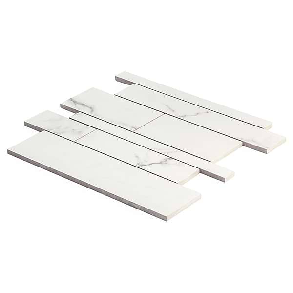 DreamStone Statuario Venato Railroad Polished Porcelain Mosaic