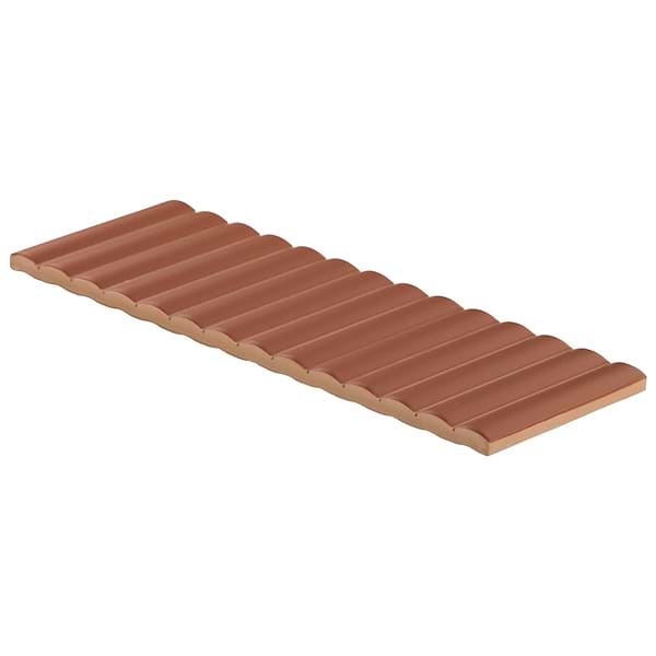 Roller Ribbed Terracotta 4x12 3D Matte Fluted Ceramic Tile