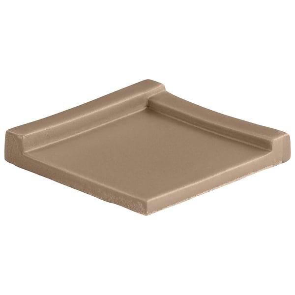 Roller Cross Taupe 4x4 3D Handmade Matte Ceramic Tile
