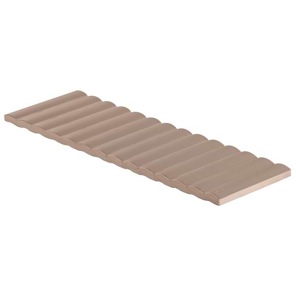Roller Ribbed Taupe 4x12 3D Matte Fluted Ceramic Tile