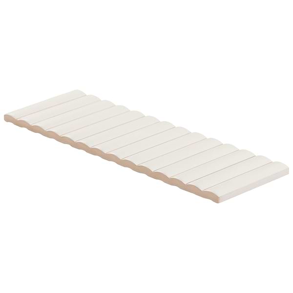 Roller Ribbed White 4x12 3D Matte Fluted Ceramic Tile