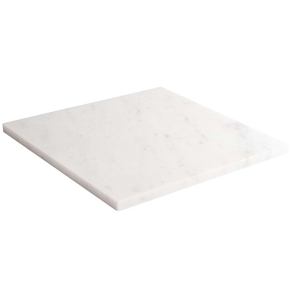 Barcode Liso Carrara White 8x8 Textured Honed Marble Tile by Michael Habachy in White, View 7, open zoomed image