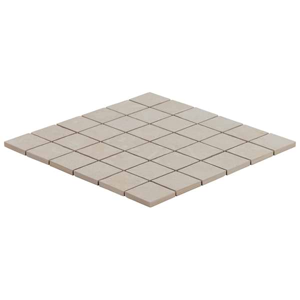 Era Crema Beige 2x2 Limestone Look Matte Porcelain Mosaic Tile