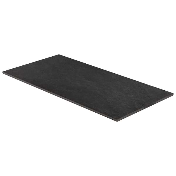 Era Charcoal Black 12x24 Limestone Look Matte Porcelain Tile