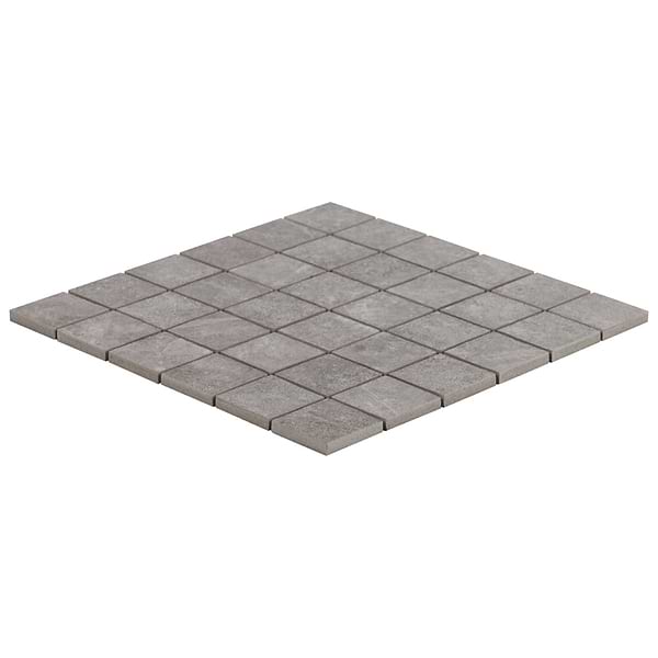 Era Slate Gray 2x2 Limestone Look Matte Porcelain Mosaic Tile