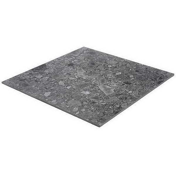 Rizo Charcoal Gray 24x24 Terrazzo Look Matte Porcelain Tile