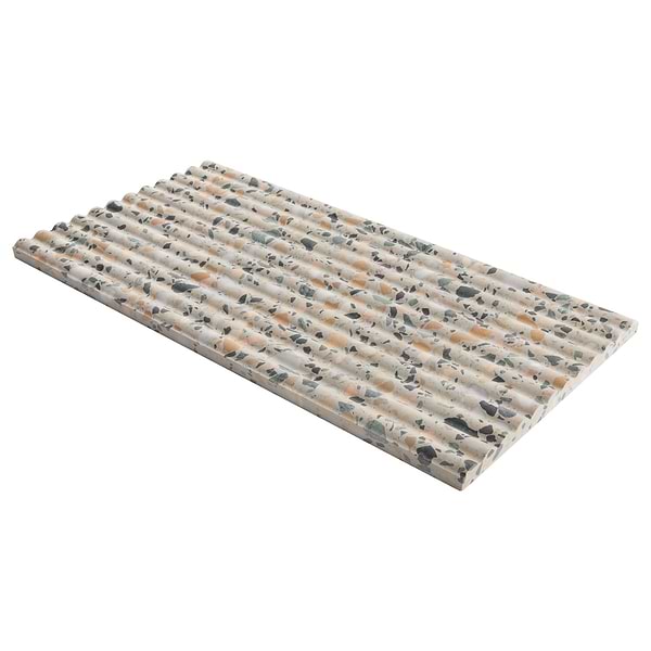 Terrazzo Italy Fluted Cava Terra Beige 12x24 Honed Terrazzo Tile