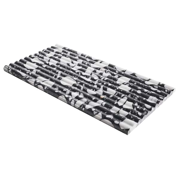 Terrazzo Italy Fluted Sacra Nero Black & White 12x24 Honed Terrazzo Tile