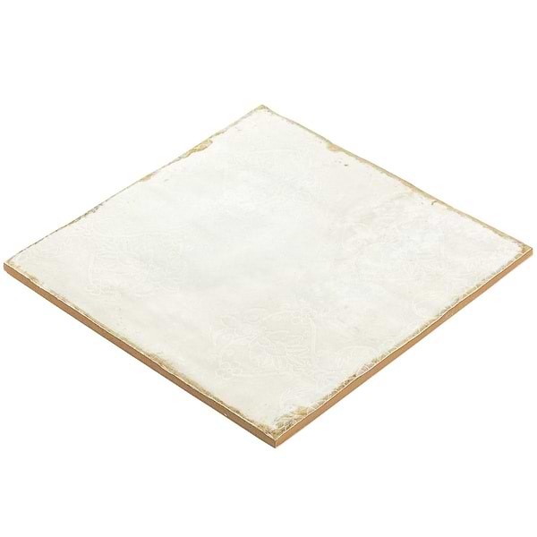 Angela Harris Dunmore Tirreno Decor 8x8 Polished Ceramic Wall Tile- White and Beige